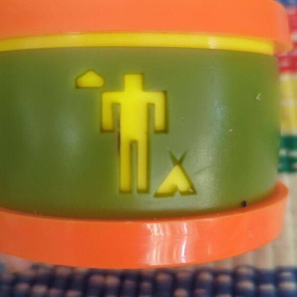 Vintage drum shape native American salt and pepper and container 70s - Picture 6 of 8